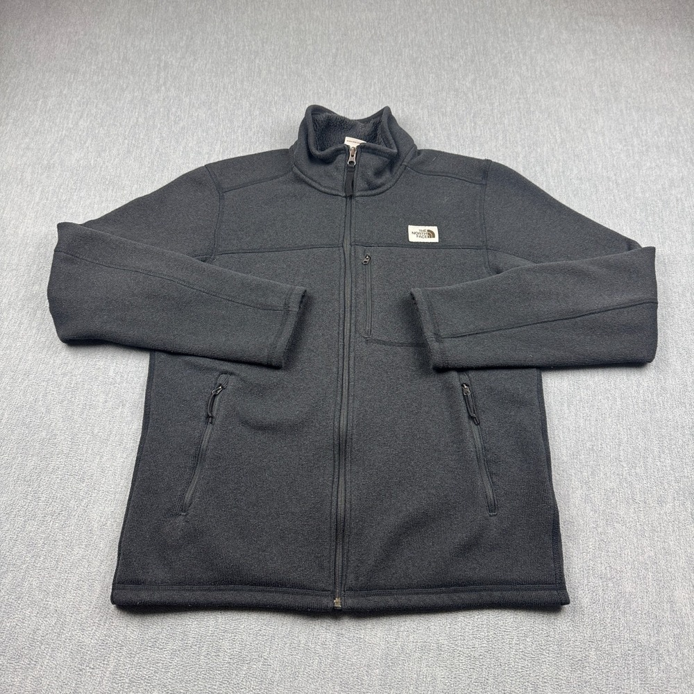 The North Face Jacket Mens Medium Black Gordon Lyons Full Zip Fleece Outdoor